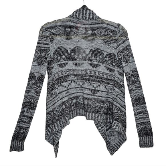 Derek Heart Flyaway Open Front Cardigan w/ Empire Waist and Tab Collar Small - Picture 9 of 9